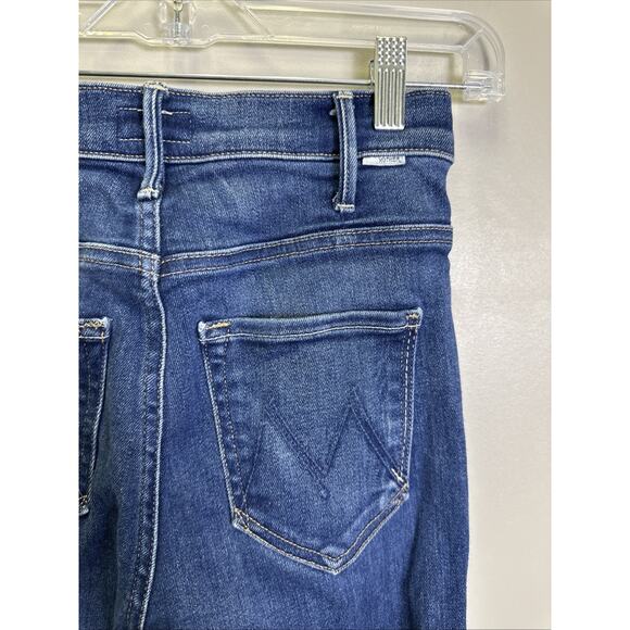 Mother Jeans The hustler Ankle Fray Womens 24 Medium Wash Blue Stretch - Picture 3 of 7